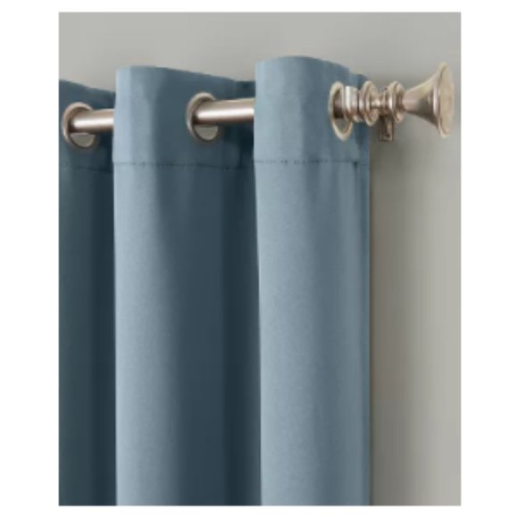 Sun Zero Preston 40" x 84" Grommet Top Blackout Curtain Panel (Mineral) - Picture 2 of 3